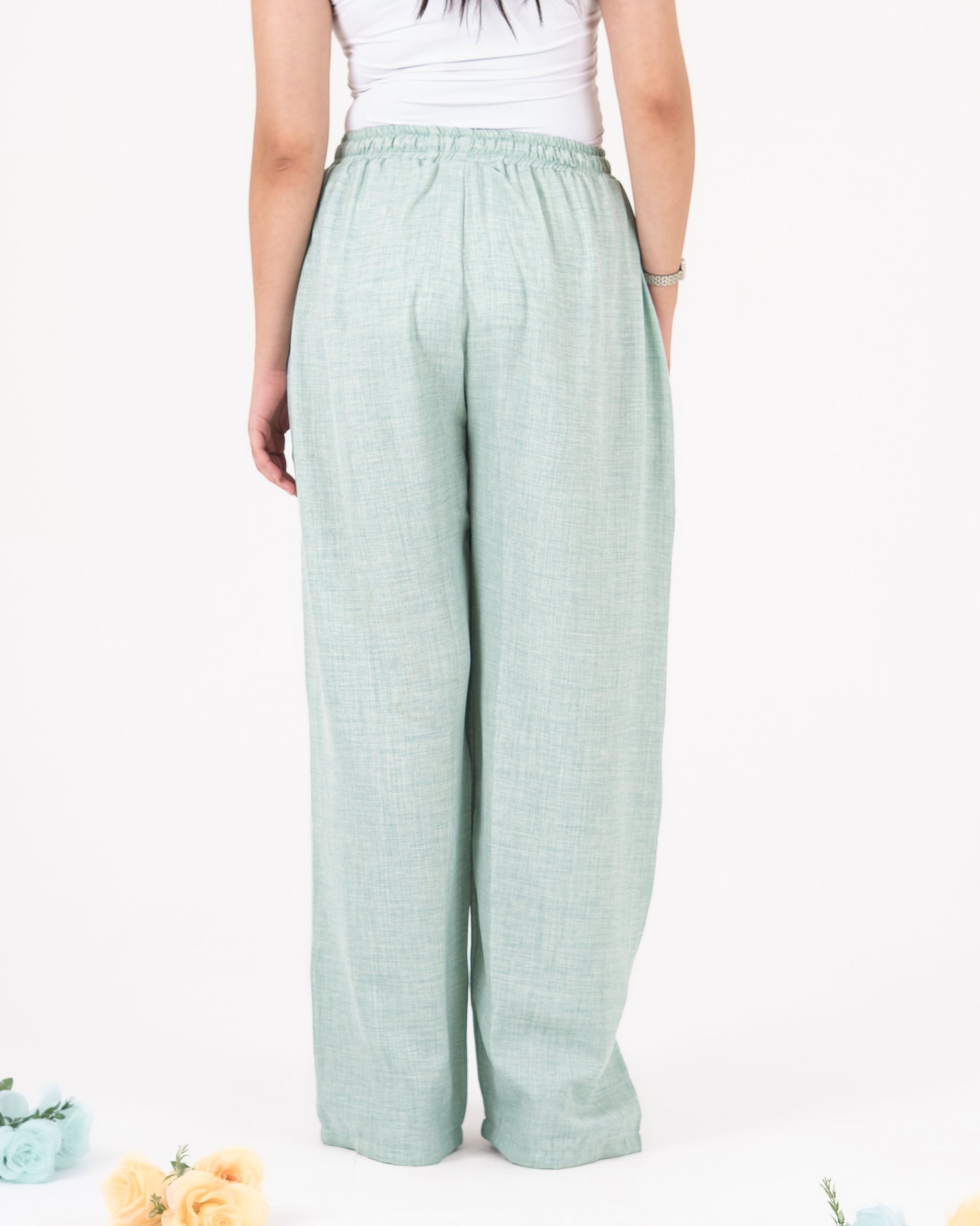 Linen Mint Green Pants